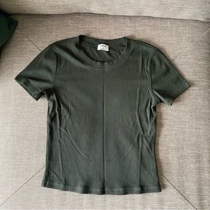 Aritzia Wilfred Ribbed Crop Top - Size XS